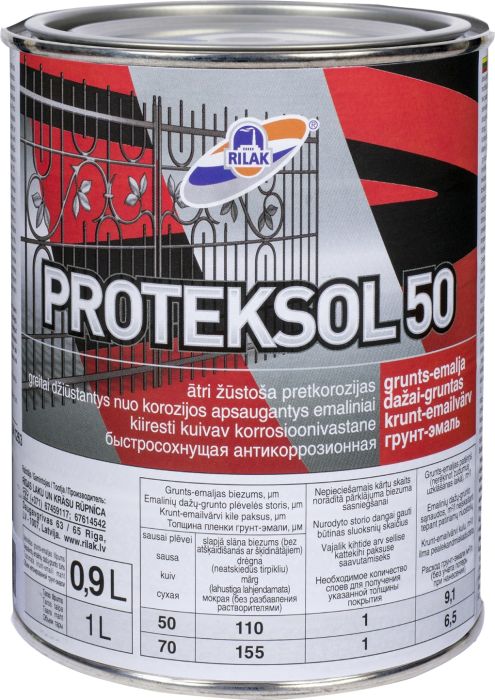 Kruntemailvärv Proteksol 50, pruun 0,9,l