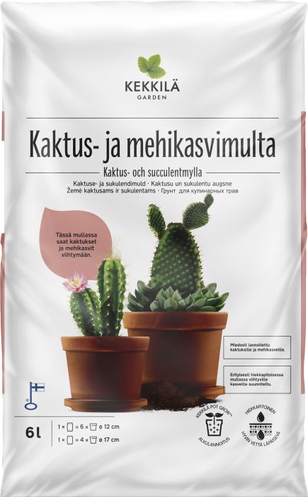 Kaktuse- ja sukulendimuld Kekkilä 6 l