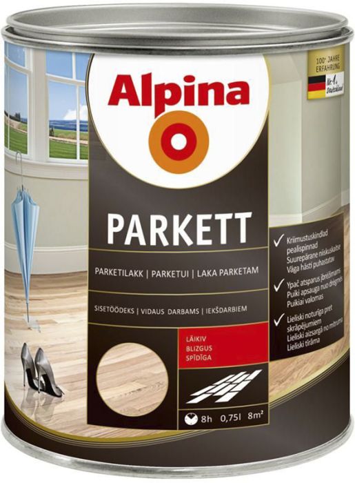 Parketilakk Alpina läikiv 750 ml