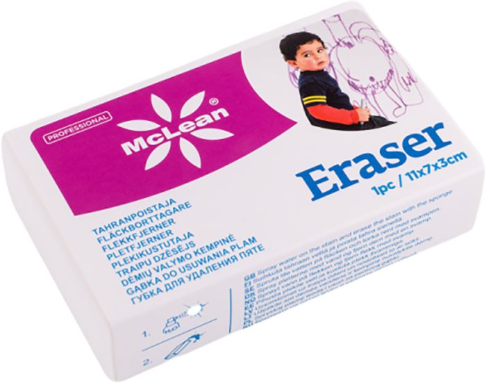 Pesunuustik McLean Eraser 1tk 10,5 x 7 x 3 cm, valge