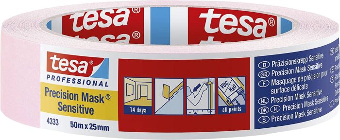 Maalriteip tesa® Professional Presision Sensitive 50 m x 25 mm