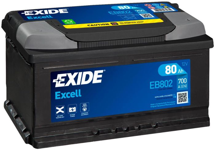 Aku Exide Excell 80 Ah -/+