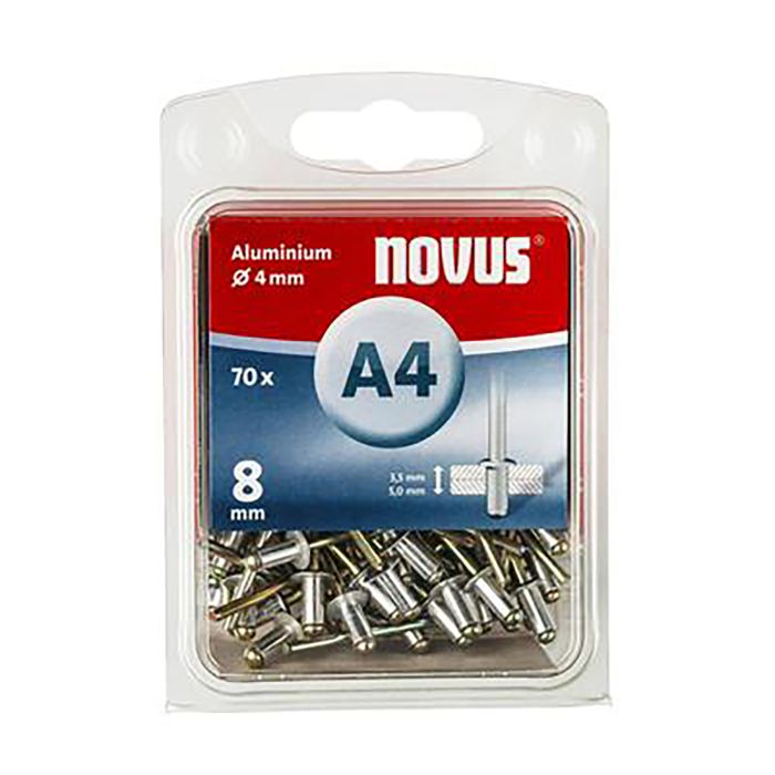 Alumiinium needid Novus A4 x 8 mm 70 tk