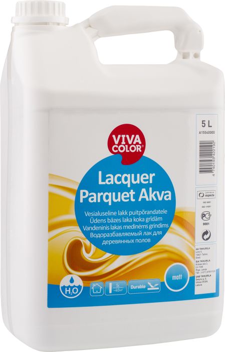 Veepõhine puitpõrandalakk Lacquer Parquet Akva 5 l