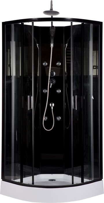 Dušikabiin Harma Black Onyx 85 x 85 cm