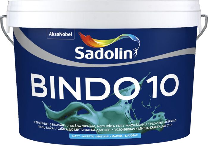 Seinavärv Sadolin Bindo 10 BW valge 2,5 l