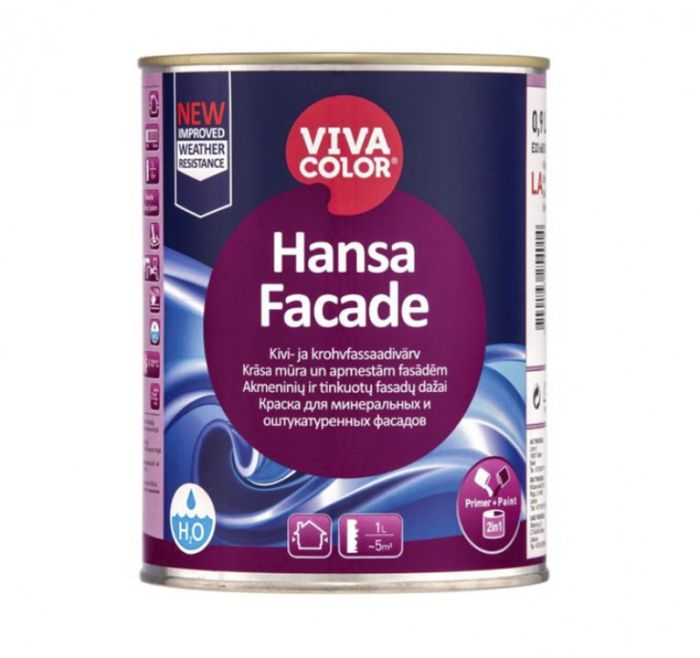 Veepõhine fassaadivärv Hansa Facade 0,9 l