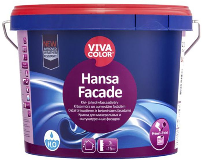 Kivi- ja krohvfassaadivärv Vivacolor Hansa Facade 2,7 l