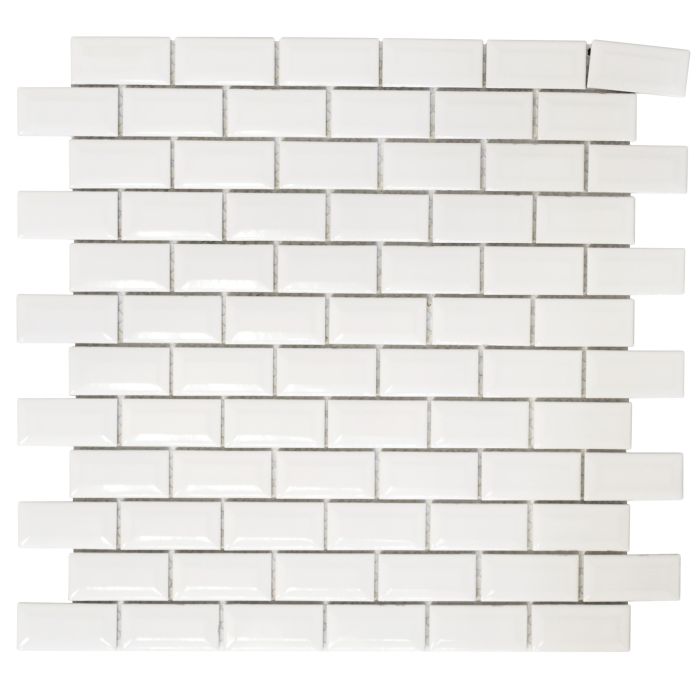 Mosaiik Brick Bond Diamond 30 x 30 cm Valge