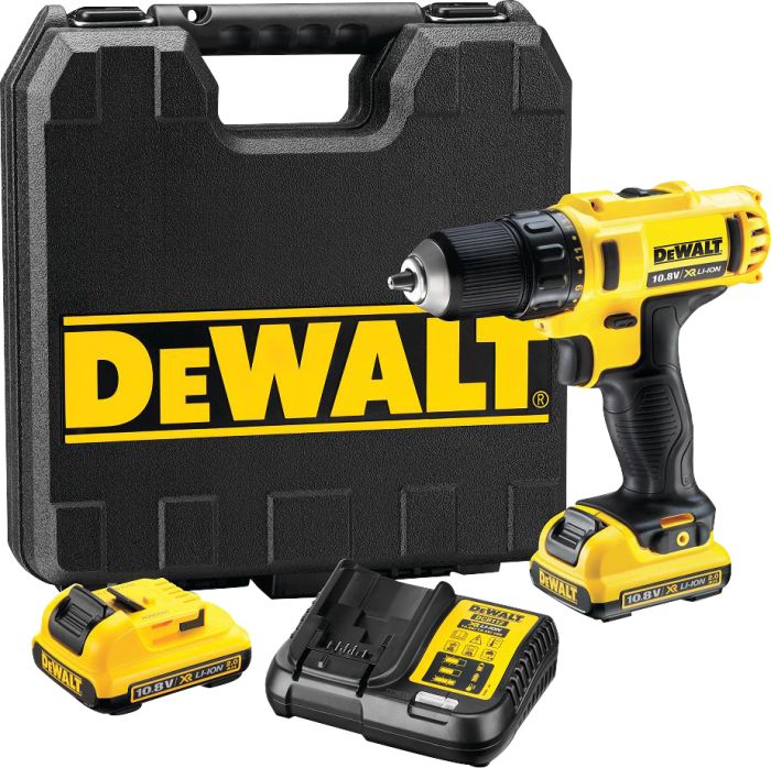 Akutrell DeWalt DCD710D2-QW, 10,8 V + 2 x 2,0 Ah