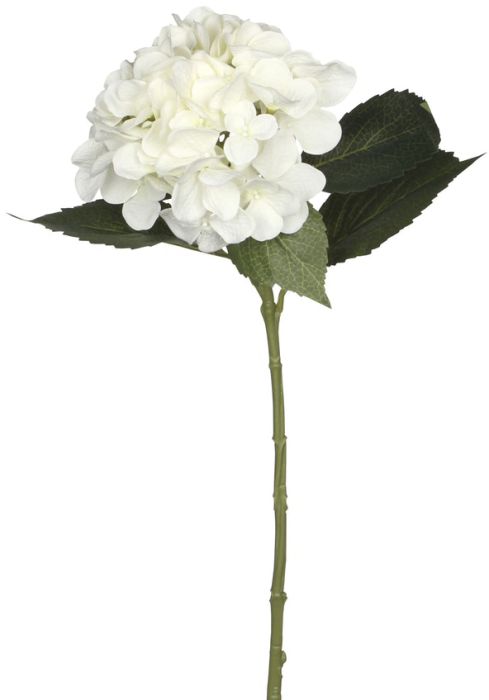 Kunstlill hortensia 51 cm, valge