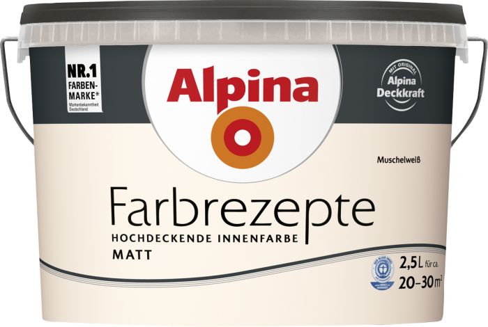 Sisevärv Alpina Farbrezepte Muschelweiß 2,5 l