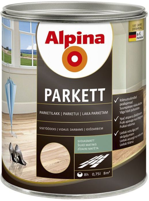 Parketilakk Alpina siidjasmatt 750 ml