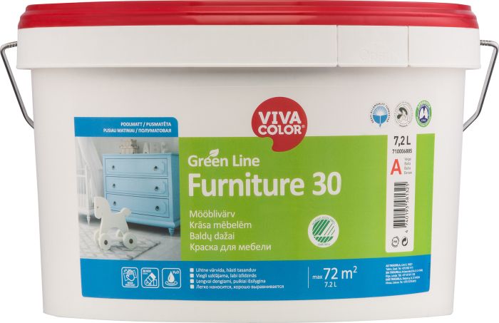 Mööblivärv Green Line Furniture 30 poolmatt 7,2 l