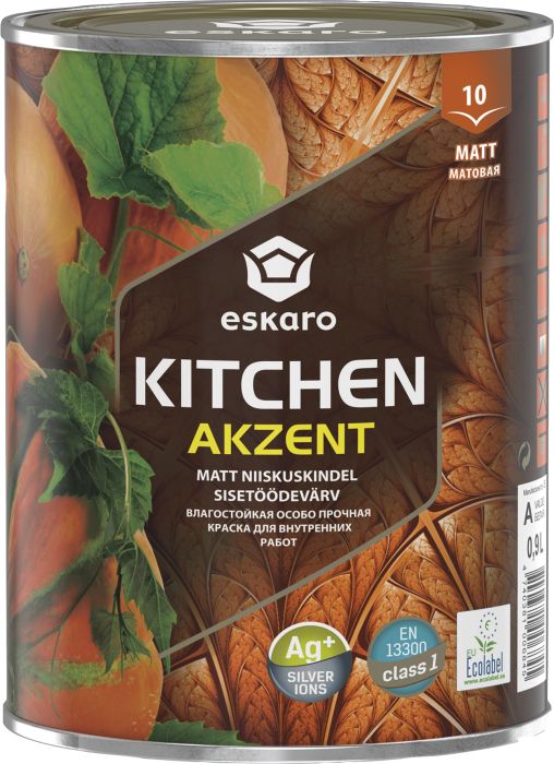 Sisetöödevärv Eskaro Kitchen Akzent A valge 0,9 l