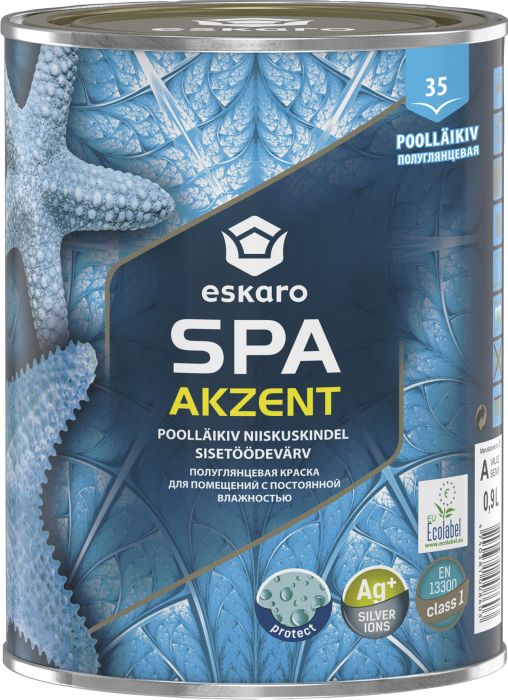 Sisetöödevärv Eskaro SPA Akzent A valge 0,9 l