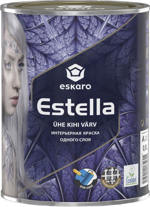 Seinavärv Eskaro Estella A 0,9 l valge