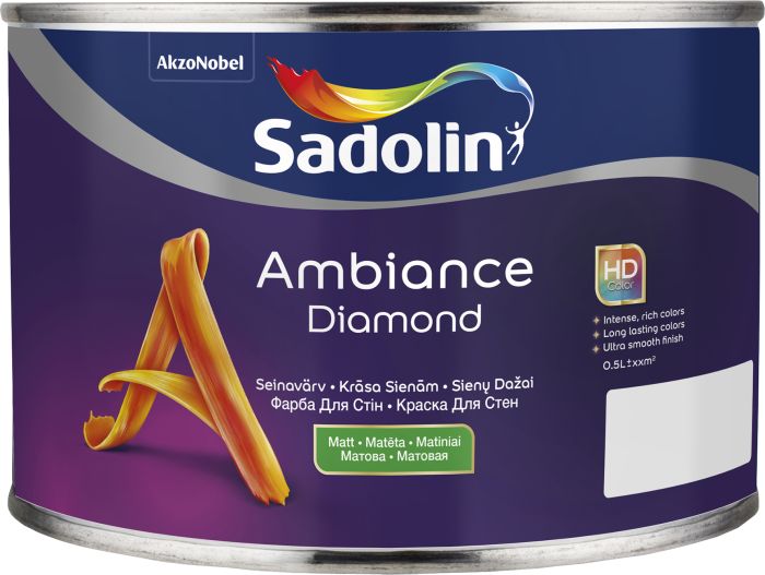 Seinavärv Sadolin Ambiance Diamond BW valge 0,5 l