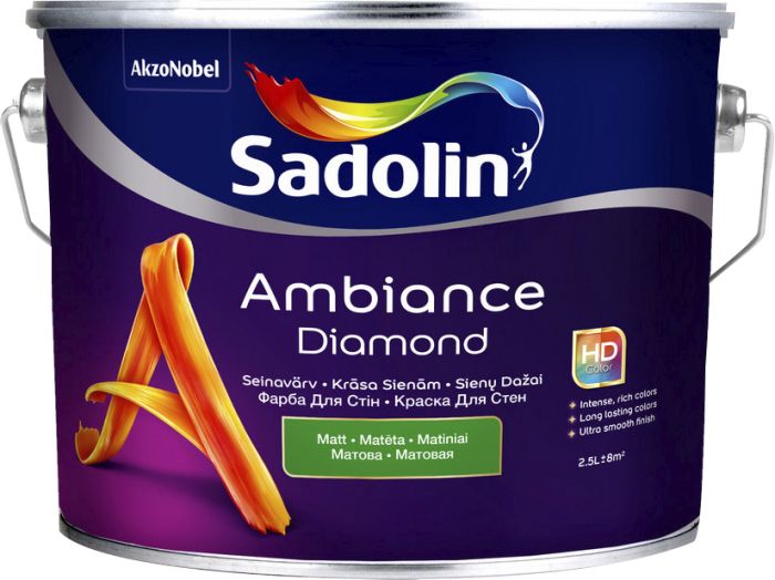 Seinavärv Sadolin Ambiance Diamond BW valge 2,5 l