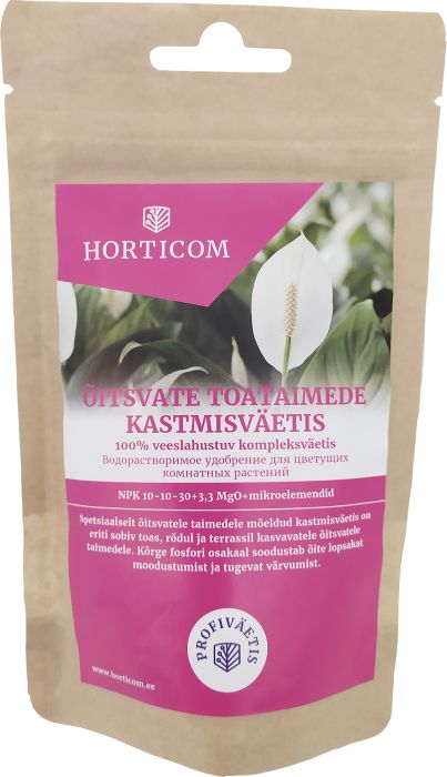 Õitsvate toataimede kastmisväetis Horticom 100g