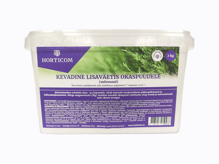 Kevadine lisaväetis okaspuudele (mõrusool) Horticom 2kg