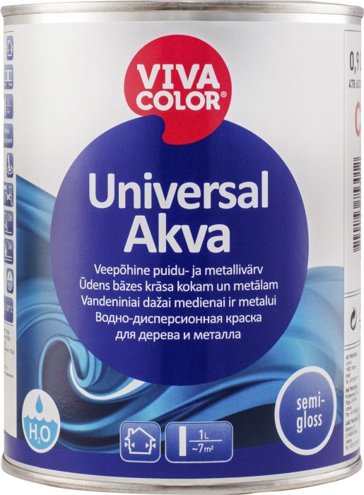 Universal Akva 0,9 l, poolläikiv värvitu