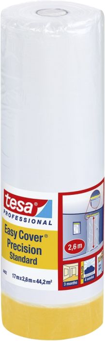 Kaitsekilega maalriteip tesa® Professional Easy Cover Precision 17 x 2,6 m