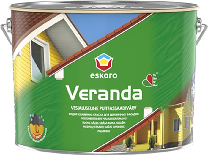 Fassadivärv Eskaro Veranda must 9 l