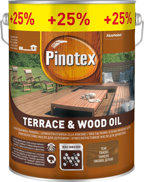 Puiduõli Pinotex Terrace & Wood Oil 4 + 1 l, teak