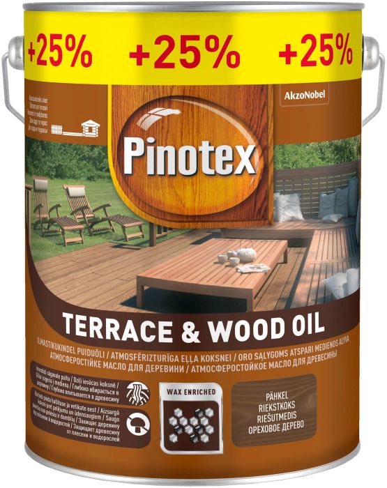 Puiduõli Pinotex Terrace & Wood Oil 4 + 1 l, pähkel