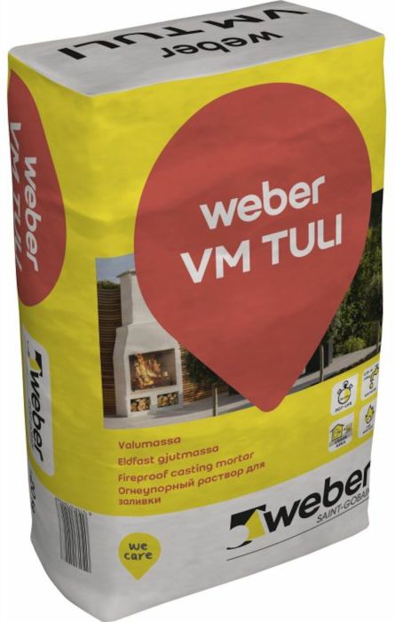 Tulekindel valumass Weber VM Tuli 25 kg