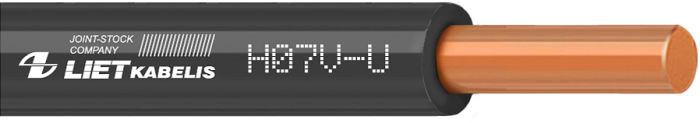 Elektrikaabel Lietkabelis H07V-U 1,5 mm² must