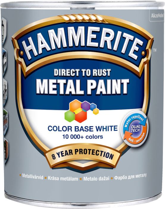 Metallivärv Hammerite Smooth Finish BW 0,7 l