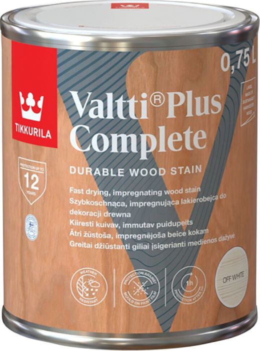 Puidulasuur Tikkurila Valtti Plus Complete Off White 0,75 l