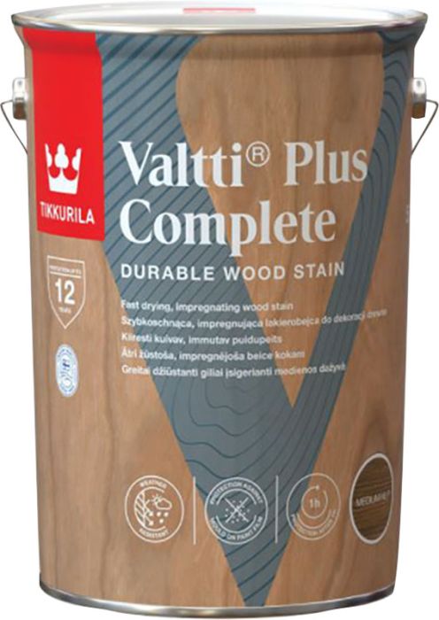 Puidulasuur Tikkurila Valtti Plus Complete Medium Nut 5 l