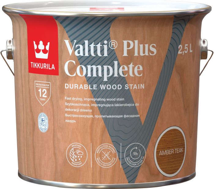 Puidulasuur Tikkurila Valtti Plus Complete Amber Tea 2,5 l