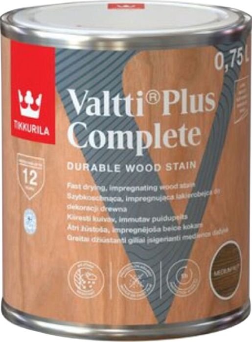 Puidulasuur Tikkurila Valtti Plus Complete Medium Nut 0,75 l