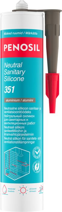 Neutraalne sanitaarsilikoon Penosil Neutral Sanitary Silicone 351 aluminium 280ml