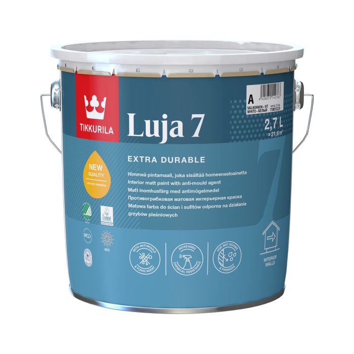 Seinavärv Tikkurila Luja 7 C ainult toonimiseks 2,7 l