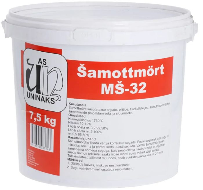 Šamottmört Uninaks MŠ-32 7,5 kg