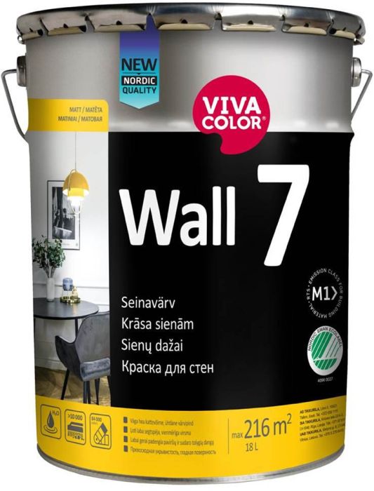 Seinavärv Vivacolor Wall 7 A A valge18 l