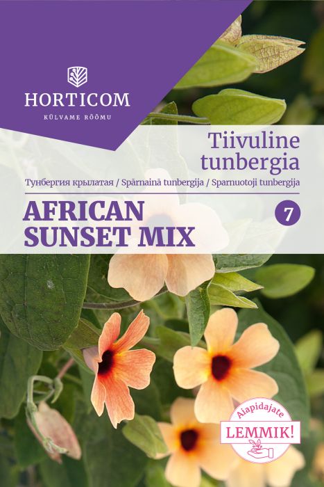 Tiivuline tunbergia Horticom African Sunset Mix 50 seemet