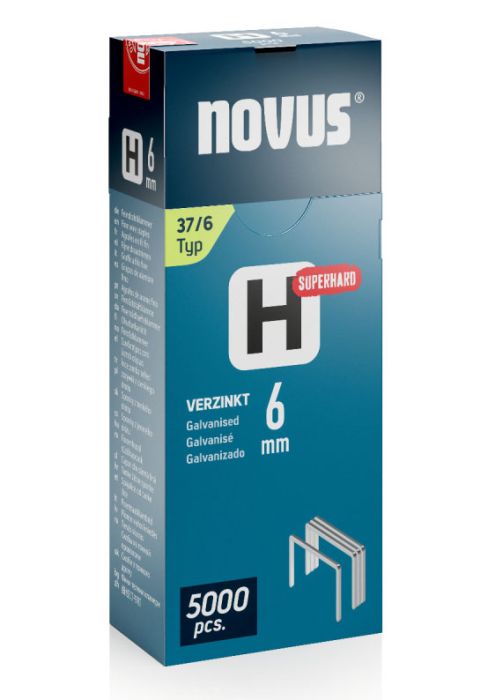 Klambrid Novus H37/6 mm Superhard tsingitud 5000 tk