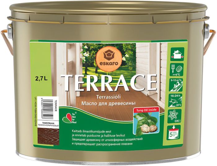 Terrassiõli Eskaro Terrace, tumepruun 2,7 l