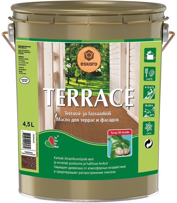 Terrassiõli Eskaro Terrace, tumepruun 4,5 l