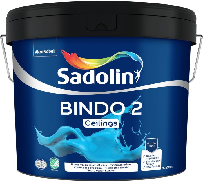 Laevärv Sadolin Bindo 2 BW valge täismatt 9 l