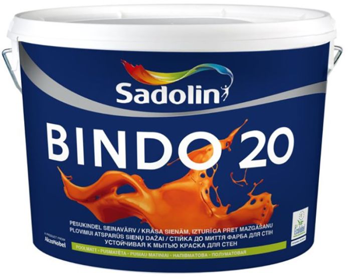 Seinavärv Sadolin Bindo 20 BW valge 9 l