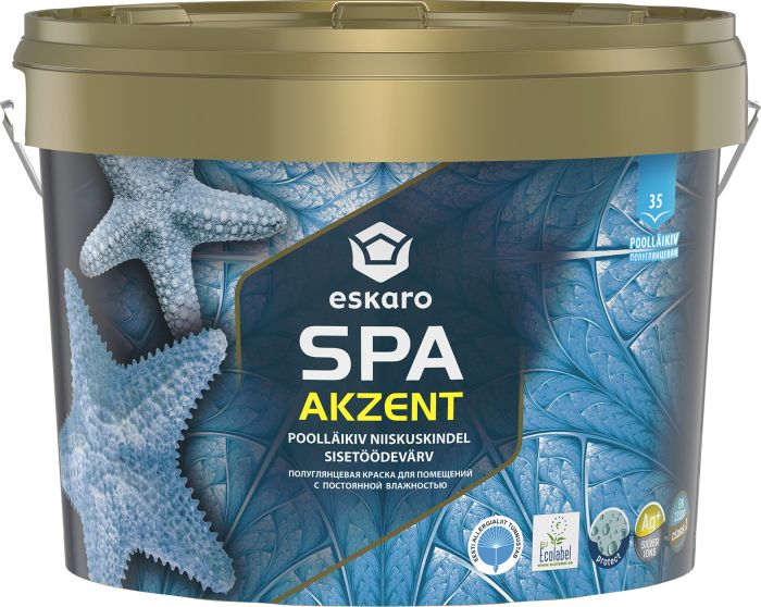 Sisetöödevärv Eskaro SPA Akzent A valge 9 l