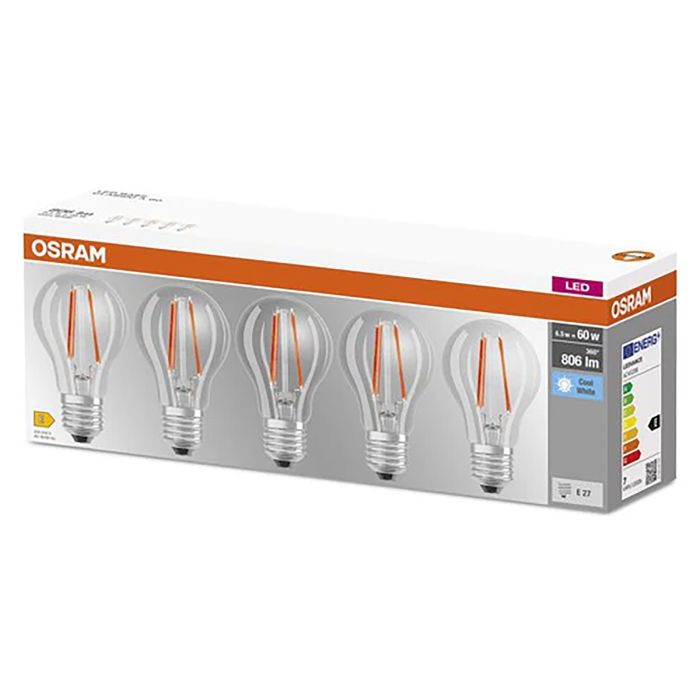 LED-lamp Classic Osram E27 6,5 W 4000 K 5tk/pk