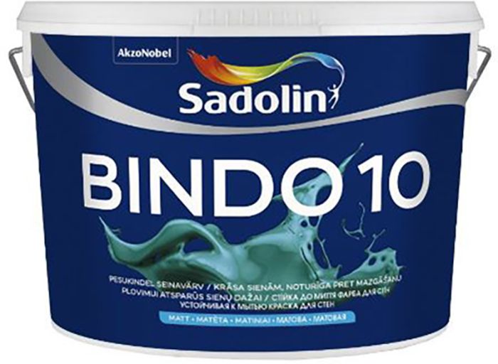 Seinavärv Sadolin Bindo 10 BW valge 9 l